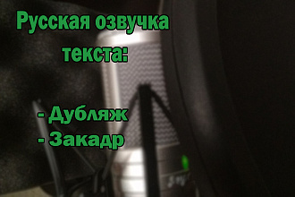 Закадровая любительская озвучка, зачитка текста, дубляж