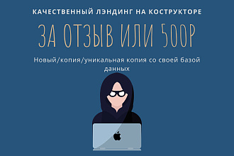 Сделаю лендинг . За отзыв или 500р
