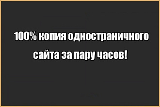 Сделаю точную копию лендинга со всеми функциями за 2 часа