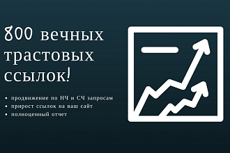 Размещение ссылок на 800 трастовых сайтах