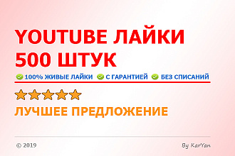 Добавлю 500 живых лайков на Ваше видео YouTube