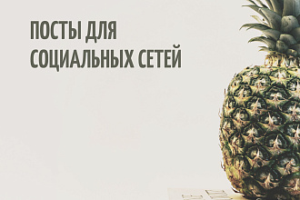 Напишу посты для социальных сетей