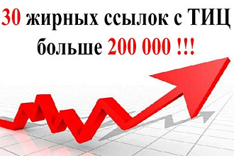 30 жирных вечных ссылок суммарный ТИЦ 200 000 + бонусы