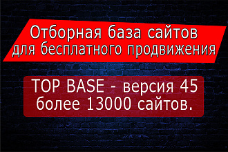 Предлагаю базу сайтов для бесплатного продвижения