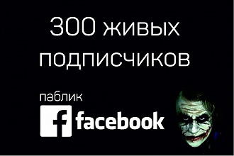 300 подписчиков в паблике на Facebook