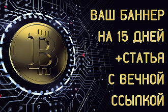 Размещу баннер на 15 дней на сайте о криптовалютах + статья в тему