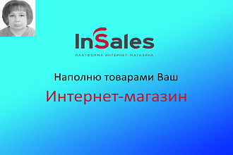Наполню товарами Ваш магазин на InSales
