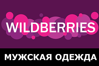 База Wildberries. Мужская одежда. Более 182'000 товаров