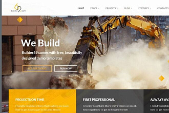 Шаблон Top 10 building and construction premium theme Wordpress