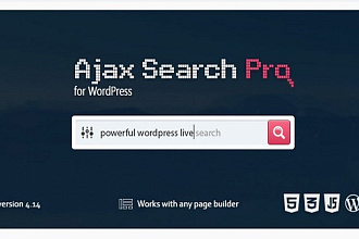 Ajax Search Pro WordPress Плагин живого поиска и фильтрации