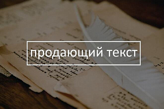 Напишу отличный текст для продажи вашего продукта