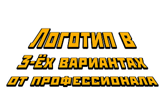 Логотип в 3-ёх вариантах от профессионала