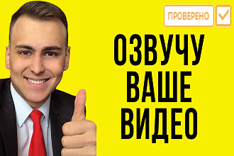 Озвучу ваш текст, рекламу или проморолик. Видео ролик. Диктор. Запись