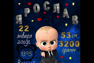 Изготовление метрики и постеров в эл. варианте