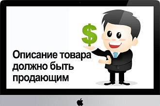 Описание товара, рекламные тексты