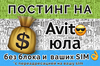 Индивидуальное размещение объявлений на Авито, Юла
