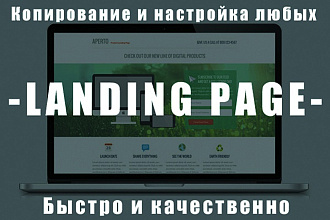 Сделаю копию и настрою Landing page + визуальный редактор текста