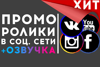 Стильные промо ролики, презентации, видео в ленту инстаграм + озвучка