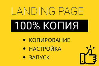 Точная копия landing page с админ панелью