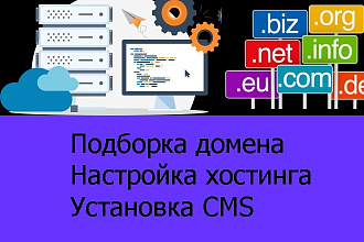 Подберу домен, поставлю на хостинг и установлю CMS