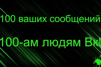 Отправка сообщения 100 живым людям в Вк