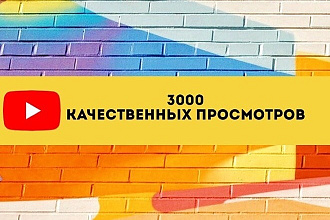 3000 качественных просмотров YouTube