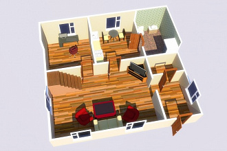 Создам 3D визуализацию интерьеров - квартиры, дома, офиса