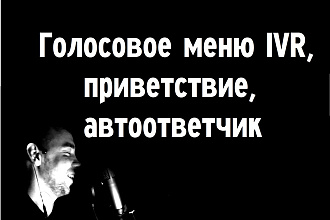 Озвучивание автоответчика, диктор для голосового приветствия, меню IVR