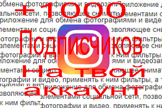 1000+ подписчиков в Инстаграм
