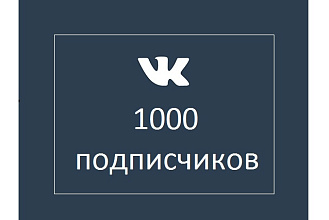 1000 подписчиков в группу ВК