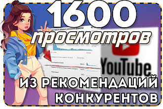 1600 просмотров видео Youtube из рекомендаций