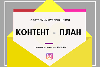 Контент-план для Instagram с текстами