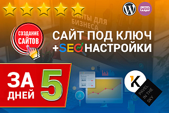 Создание продающего сайта под ключ с адаптивным дизайном на WordPress