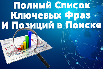 Полный список ключевых фраз и позиций вашего сайта