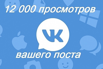 12000 просмотров вашего поста в VK