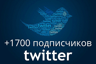 1700 подписчиков в ваш аккаунт Twitter