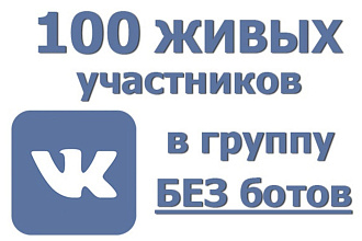 100 живых подписчиков Вконтакте