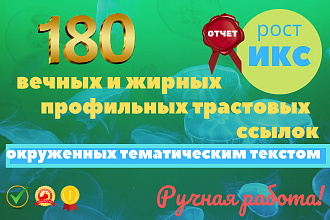 180 профильных трастовых ссылок, окруженных тематическим текстом