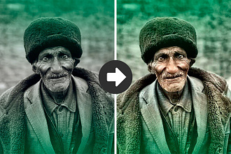 Реставрация и восстановление старых фото, фотошоп