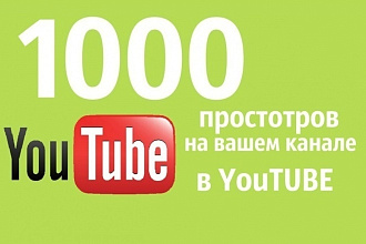 1000 просмотров на Youtube