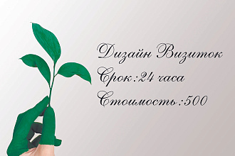 Дизайн визитки