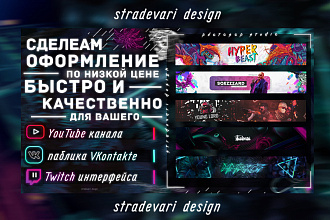 Уникальное оформление канала YouTube. Шапка, аватарка