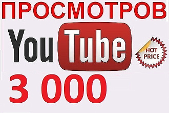 Просмотры на ютубе 3 000