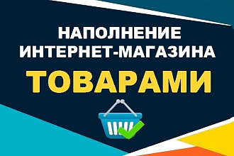 Качественно наполню сайт и интернет-магазин товарами