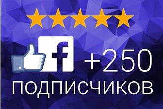 250 подписчиков в паблике на Facebook