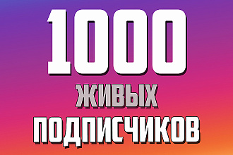 1.000 живых подписчиков из РФ в instagram