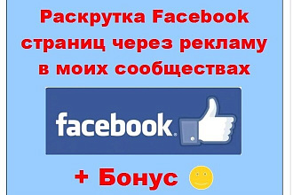 Раскрутка Facebook страниц через рекламу в моих популярных группах
