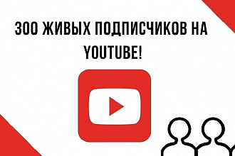 300 подписчиков на You tube канал