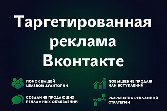 Таргетинг. SMM. Реклама вконтакте. 100% Результат. Целевая Аудитория