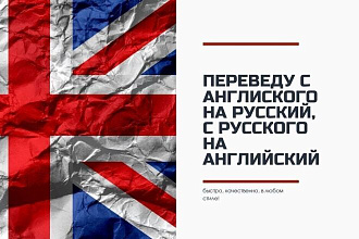 Переведу с английского на русский текст любой тематики